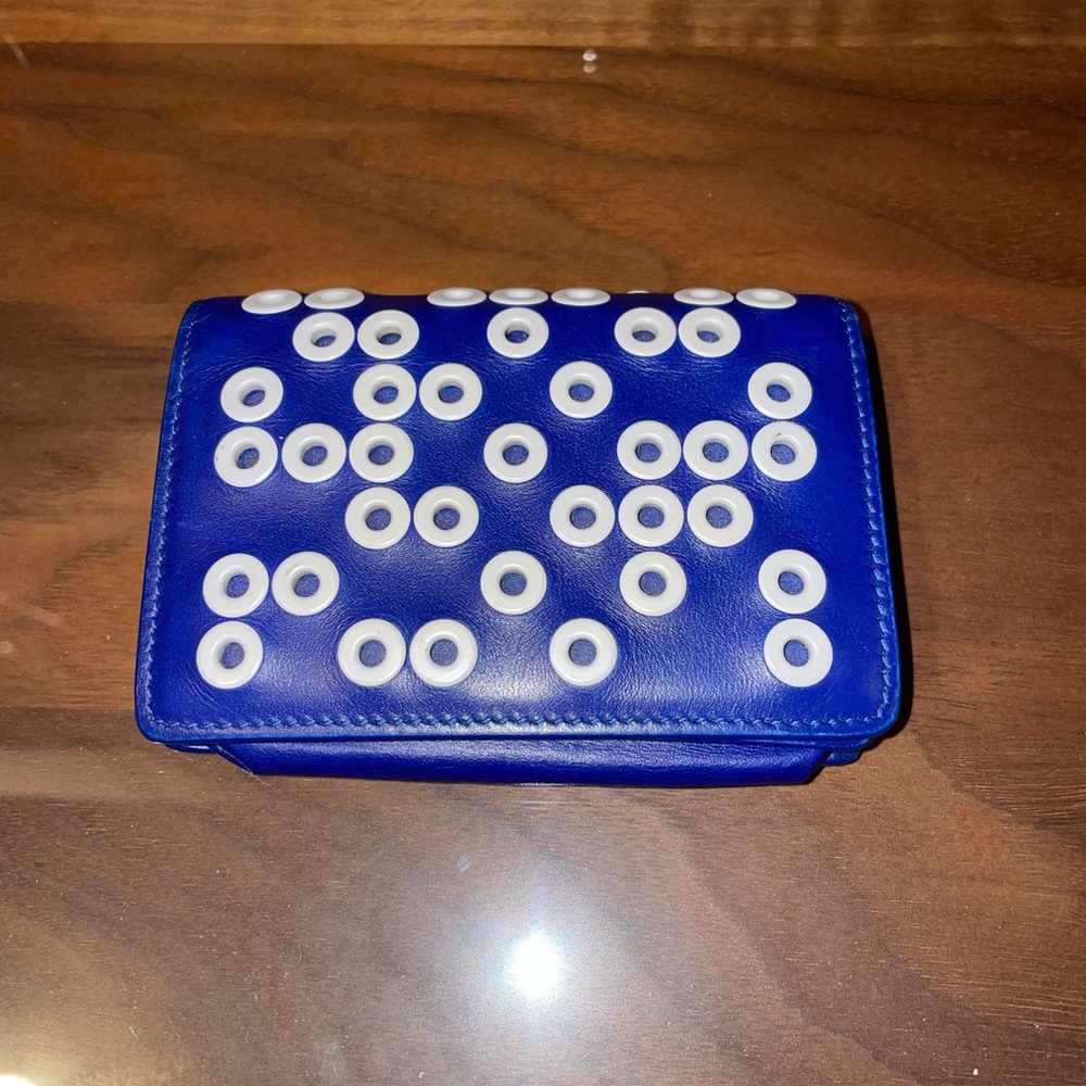 Used Christian Louboutin Men’s Wallet Blue White